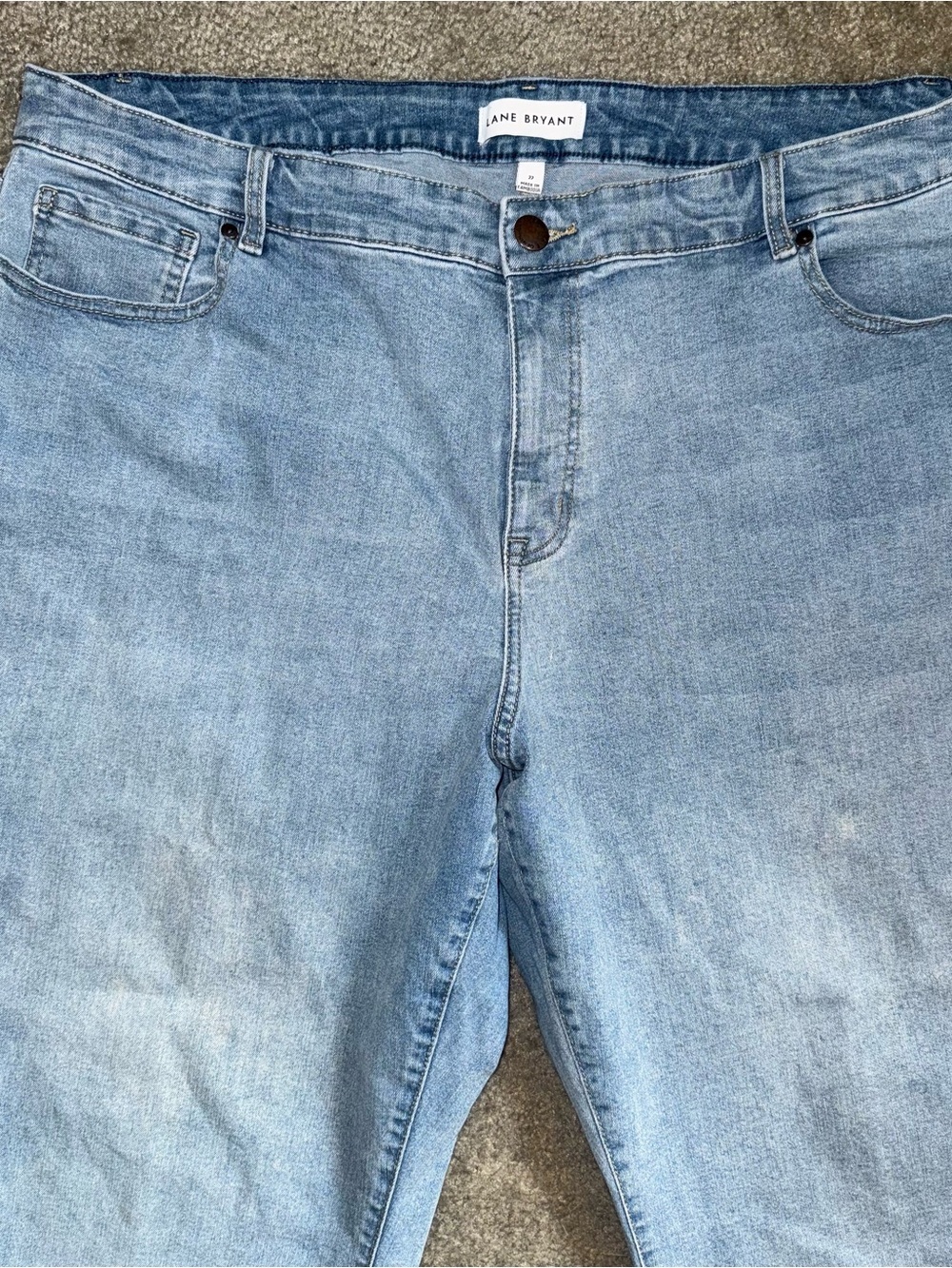 Lane Bryant size 22 Light Wash Women's Jeans - Classic Straight Crop - Picture 3 of 7